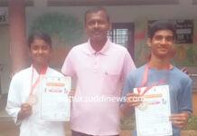 ಕರಾಟೆ ಸ್ಪರ್ಧೆ: ಸರಸ್ವತೀ ಪ್ರೌಢಶಾಲೆಯ ಇಬ್ಬರು ವಿದ್ಯಾರ್ಥಿಗಳು ರಾಷ್ಟ್ರಮಟ್ಟಕ್ಕೆ ಆಯ್ಕೆ