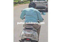 ಅಪಘಾತದ ಗಾಯಾಳುವನ್ನು ಸಾಗಿಸುತ್ತಿದ್ದ  ಆಂಬ್ಯುಲೆನ್ಸ್ ಗೆ ಅಡ್ಡಬಂದು ಹುಚ್ಚಾಟ ಮೆರೆದ ಸ್ಕೂಟಿ ಸವಾರ