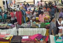 ಅರುಣಾ ಕಲಾ ಮಂದಿರದಲ್ಲಿ ಪ್ರಾರಂಭಗೊಂಡಿರುವ ಆಹಾರಮೇಳ-ಸ್ವದೇಶಿ ಉತ್ಪನ್ನಗಳ ಬೃಹತ್ ಮಾರಾಟ ಮೇಳಕ್ಕೆ ಶಾಪಿಂಗ್ ಪ್ರಿಯರಿಂದ ಭಾರೀ ಬೆಂಬಲ…