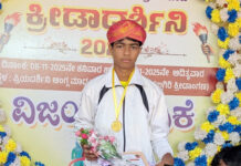 ತಾಲೂಕು ಮಟ್ಟದ ಕ್ರೀಡಾಕೂಟದಲ್ಲಿ ಮಣಿಕ್ಕರ ಪ್ರೌಢಶಾಲೆಯ ನಿತಿನ್ ವೈಯಕ್ತಿಕ ಚಾಂಪಿಯನ್ : ಜಿಲ್ಲಾ ಮಟ್ಟಕ್ಕೆ ಆಯ್ಕೆ