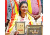 ರಾಷ್ಟ್ರೀಯ ಮಟ್ಟದ ಕಿತ್ತೂರು ರಾಣಿ ಚೆನ್ನಮ್ಮ ಪ್ರಶಸ್ತಿ ಸ್ವೀಕರಿಸಿದ ವಿಂಧ್ಯಾ.ಎಸ್.ರೈ