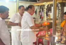 ಮಹಾಲಿಂಗೇಶ್ವರ ದೇವಸ್ಥಾನದಲ್ಲಿ ತುಪ್ಪ ದೀಪ ಬೆಳಗಿದ ವಿನಯ ಕುಮಾರ್ ಸೊರಕೆ