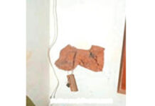 ಕೊಳ್ನಾಡು: ಸಿಡಿಲು ಬಡಿದು ಮನೆಗೆ ಹಾನಿ