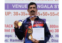 ಅಂತರ್ ಜಿಲ್ಲಾ ಮಾಸ್ಟರ್ಸ್ ಕ್ರೀಡಾಕೂಟ : ವೆಂಕಟೇಶ್ ಪ್ರಸಾದ್ ದರ್ಬೆತ್ತಡ್ಕ ಅವರಿಗೆ ಚಿನ್ನದ ಪದಕ