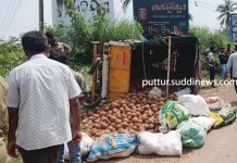 ಕೋಡಿಂಬಾಡಿ ಬಳಿ ತೆಂಗಿನಕಾಯಿ ಸಾಗಾಟದ ಪಿಕಪ್ ಪಲ್ಟಿ – ಚಾಲಕ ಮೃತ್ಯು