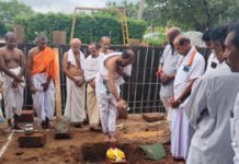 ಶ್ರೀ ಪಂಚಲಿಂಗೇಶ್ವರ ದೇವಸ್ಥಾನ ಈಶ್ವರಮಂಗಲ : ಕಿನ್ನಿಮಾಣಿ-ಪೂಮಾಣಿ, ಪಿಲಿಚಾಮುಂಡಿ ದೈವಗಳ ಚಾವಡಿ ನಿರ್ಮಾಣಕ್ಕೆ ಭೂಮಿಪೂಜೆ